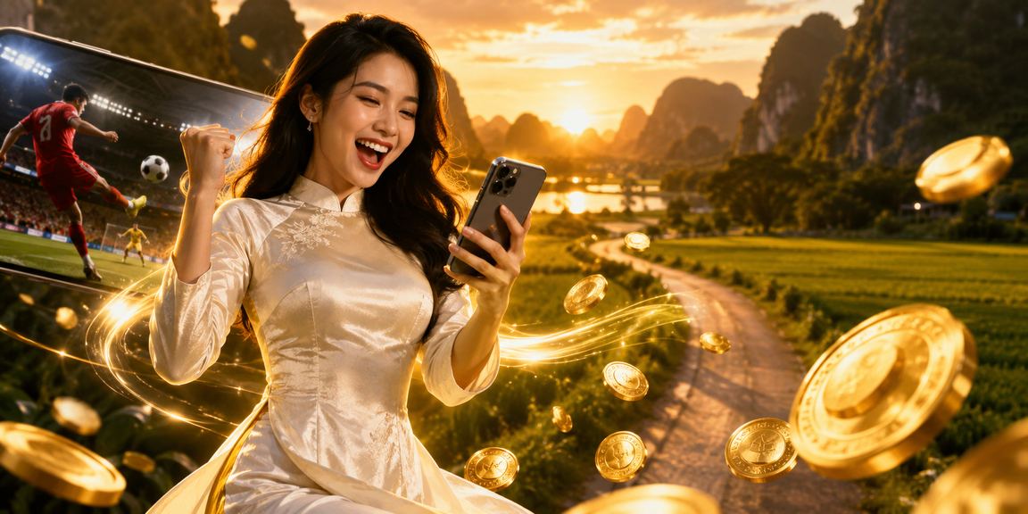 Quảng cảnh ấn tượng tại quán casino di động Ninh Bình với trang phục áo dài truyền thống